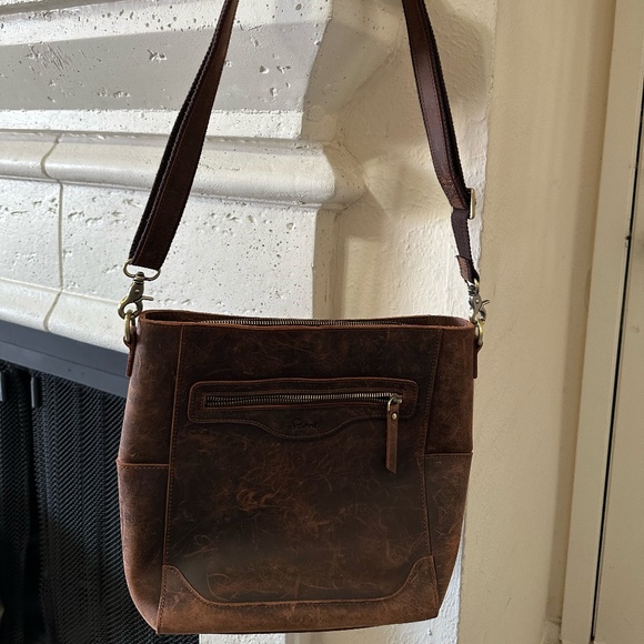 100% Genuine Leather Dark Brown Purse - Picture 2 of 9